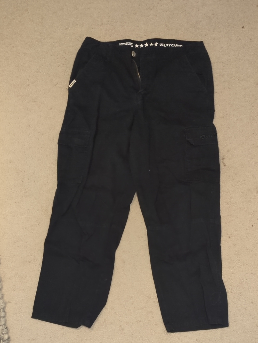 Men's Black Utility Cargo Pants